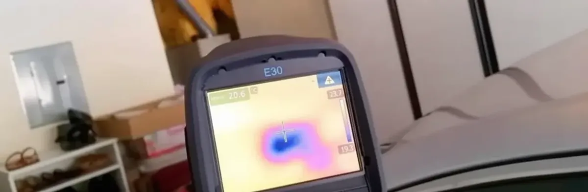 mold inspection using thermal imaging technology to detect moisture and hidden mold in a home in Long Beach, CA