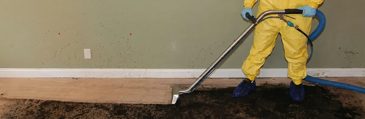 sewage removal service performing deep cleaning and extraction of sewage from an indoor area in Long Beach, CA